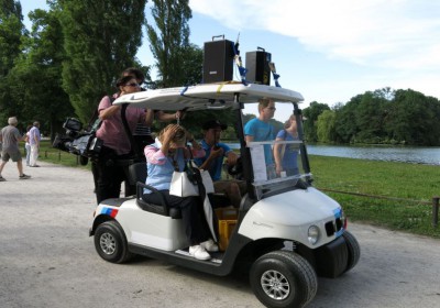 Golf Caddy für mobile Beschallung, Sponton
